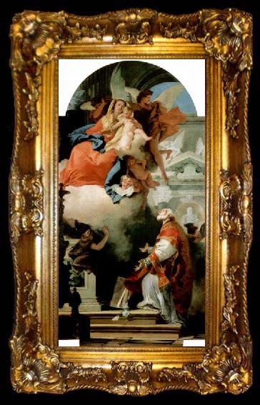 framed  Giovanni Battista Tiepolo Erscheinung der Madonna vor dem Hl. Philippus Neri, ta009-2